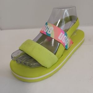 Ugg Zuma slide sandals neon size 2